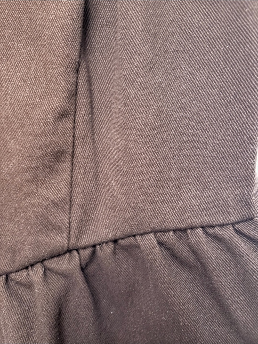 Future Collective Denim Peplum Sleeveless Top Dark Chocolate Brown - Picture 4 of 7